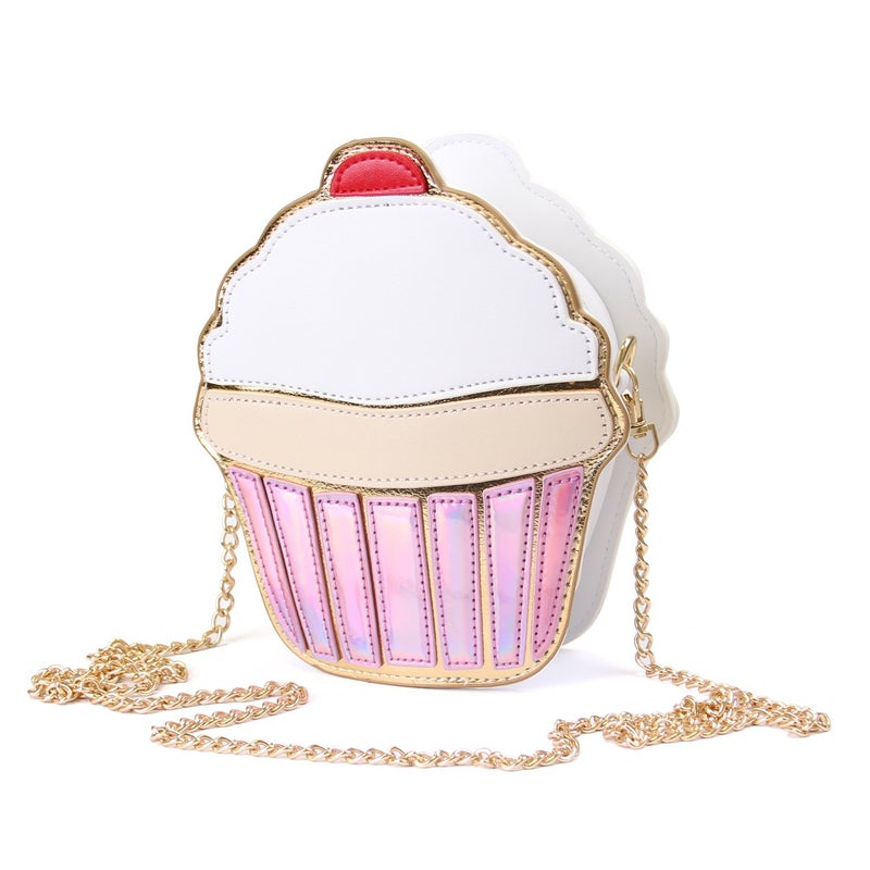 SUKUTU Girls Cupcake Popcorn Egg Fruits Milk Box PU Crossbody Handbag Women Small Purse and Cell Phone Shoulder Bag - Image 2